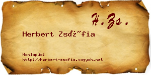 Herbert Zsófia névjegykártya