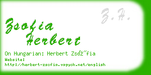 zsofia herbert business card